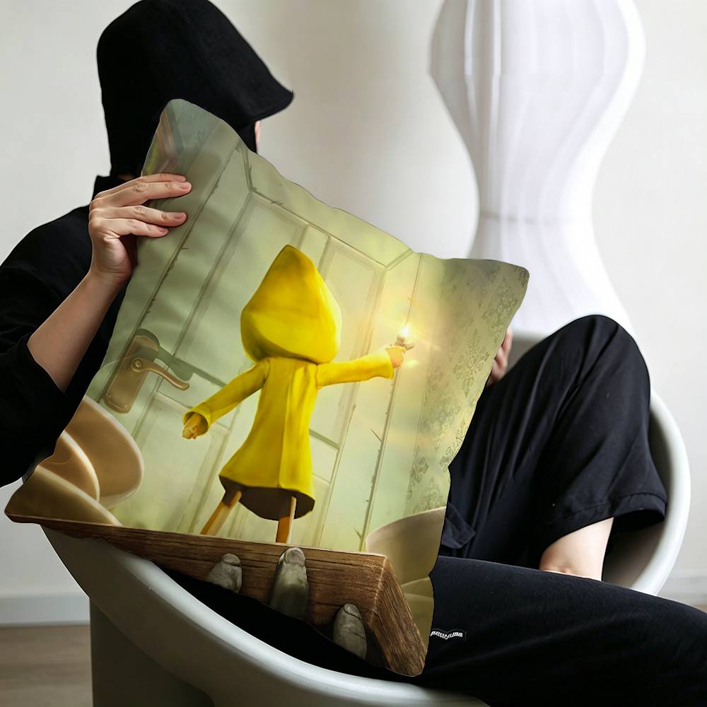 Game L-Little Nightmares Pillowcase toon Gift Cushion Cover Bedroom Home Sofa Chair Seat Decor pillow case