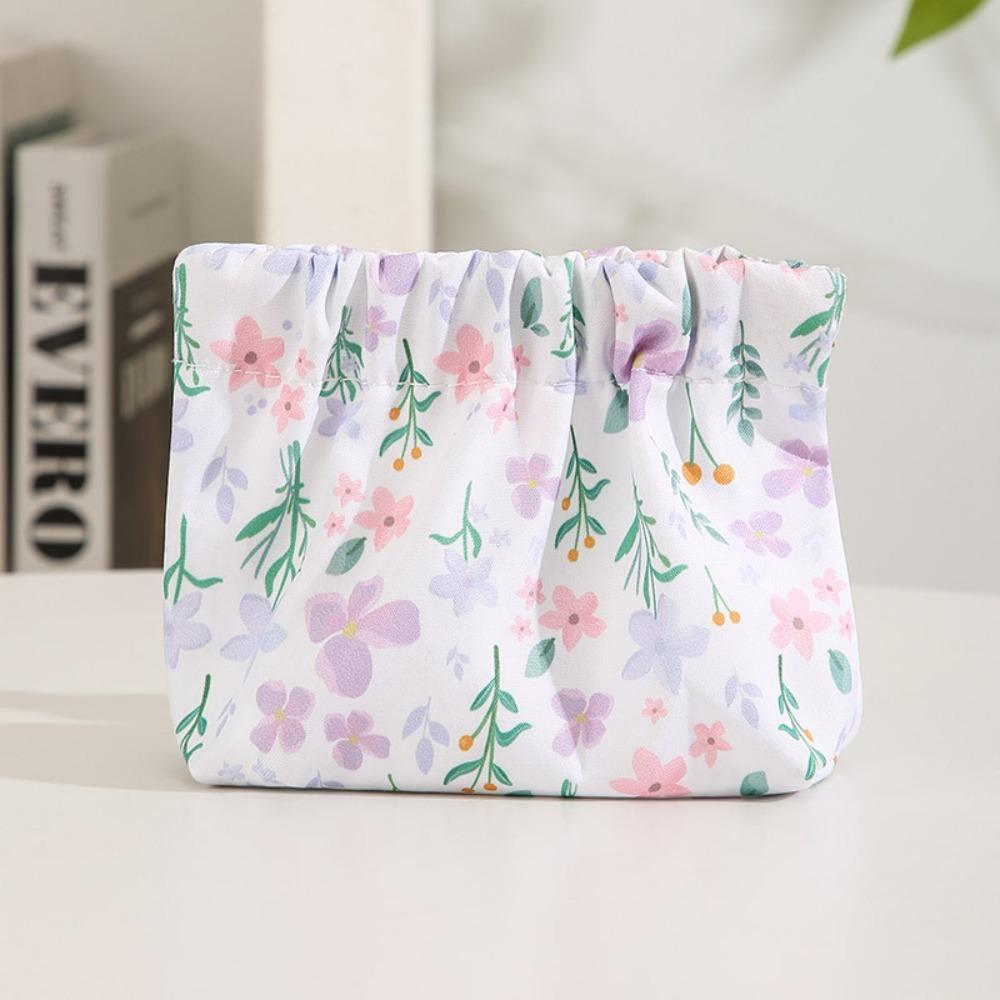 

Floral Leaf Spring Bag Oxford Cloth Print Cosmetic Bag INS Jewelry Bag Travel Supplies Style 9