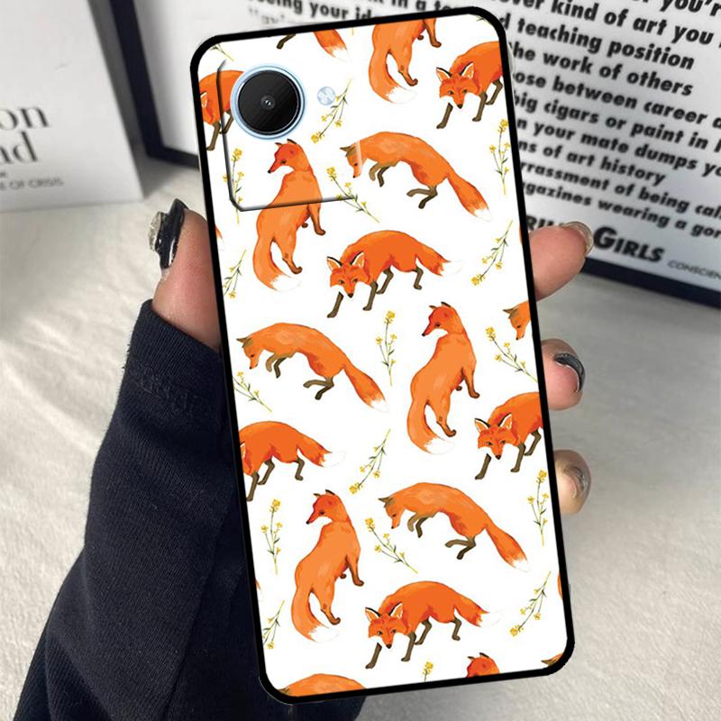Cartoon Foxes Animal For Realme 15 14 10 11 12 13 Pro Plus C65 C67 C71 C63 C61 C55 C51 C53 C75 GT6 GT7 Pro Case