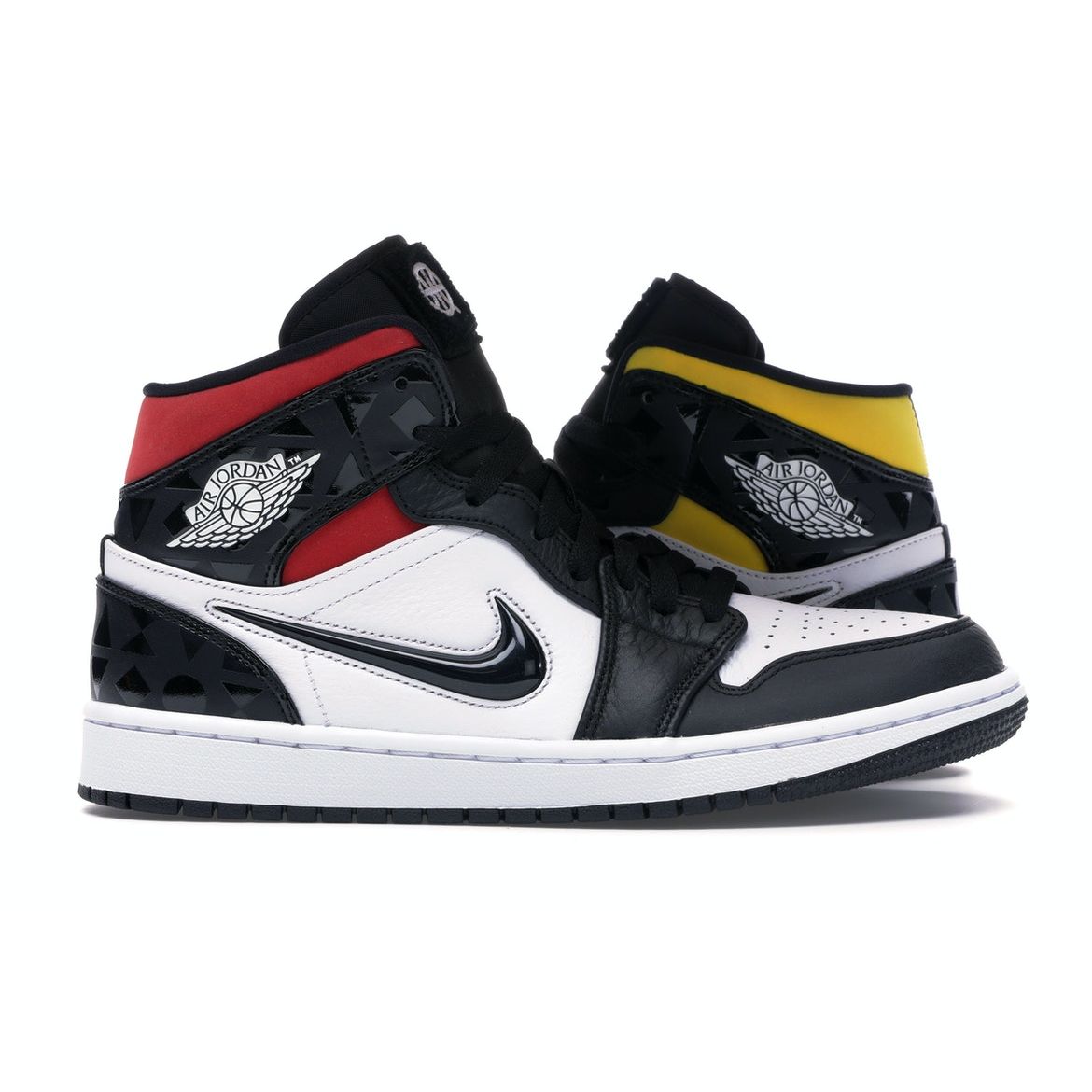 

Кроссовки унисекс Air Jordan 1 Mid Quai 54 разноцветные черно-белые CJ9219-001