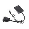 VGA To HD Multimedia Interface Converter 1080p USB Power Supply VGA Adapter with 3.5mm Sound Cable