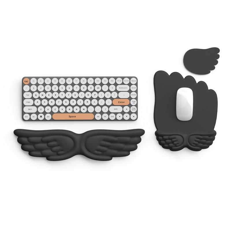 Silikon-Memory-Schaum-Handgelenkauflage für Maus und Tastatur mit Handyhalter