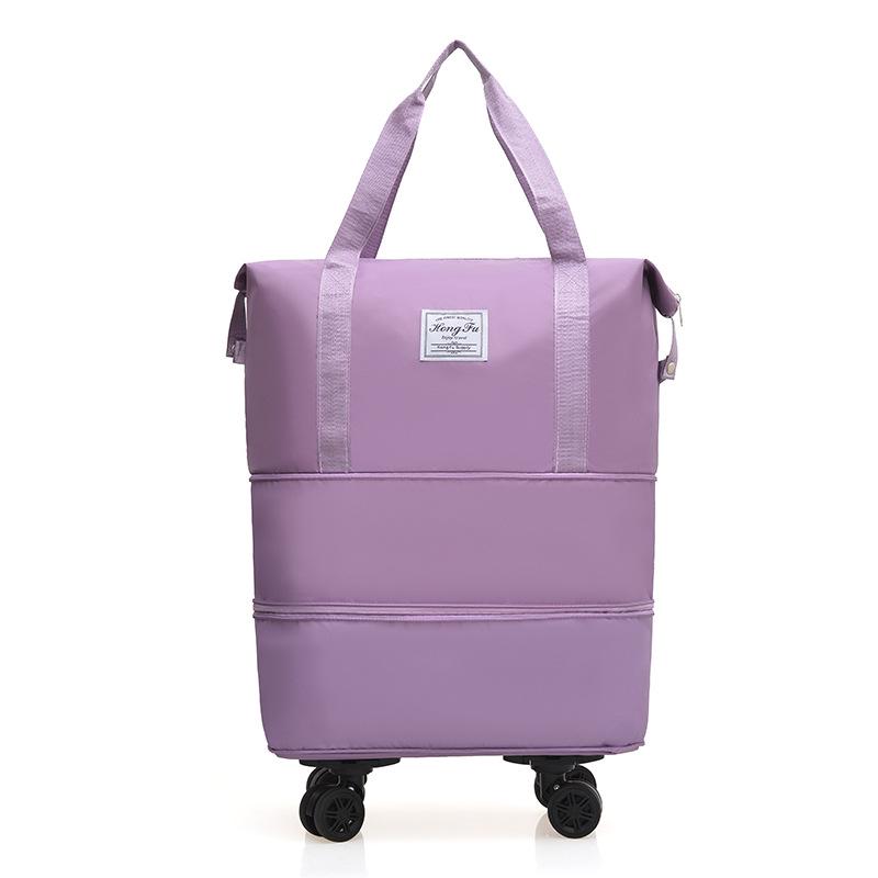 Expandable Large Capacity Travel Duffel with Universal Wheels for Men & Women - Perfect for Shopping, Storage, and Business Trips
