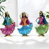 Set of 3 Metal Figurine Dancers Home Decor Item for Living Room, Bedroom, Wedding Festive Housewarming Gift Showpiece