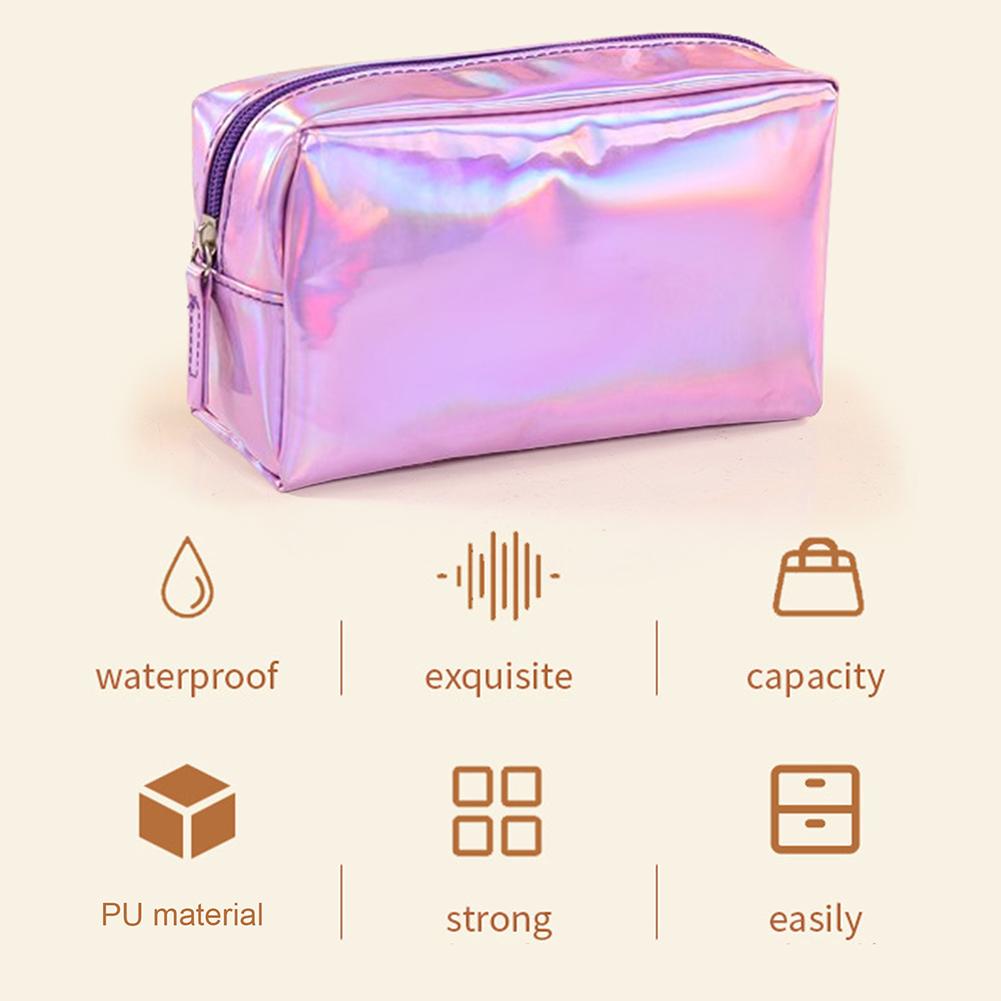 Portable Lasered Cosmetic Storage Bag Lightweight Wear Resistant Wash Bag For Jewelry Headphone