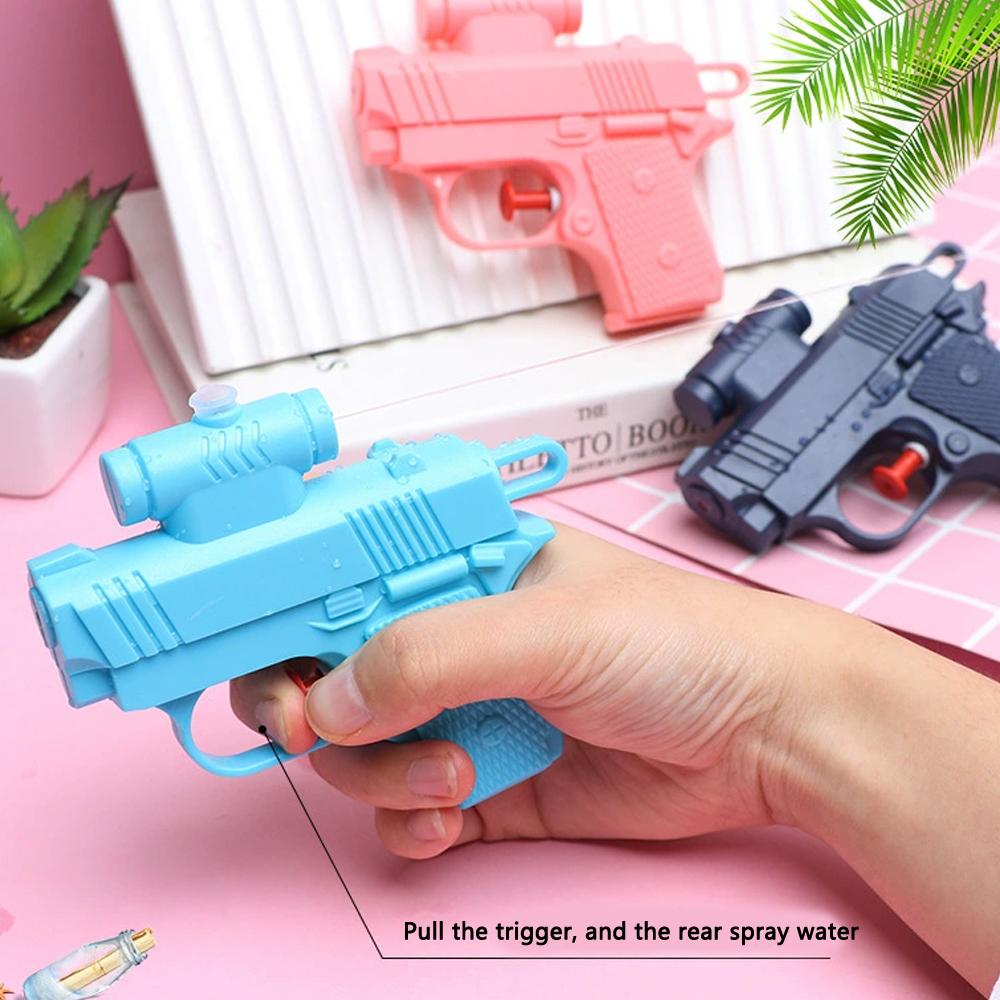 Novelty Reverse Spray Water Gun Double Switch Nozzle Prank Toy Portable Mini Pocket Squirt Gun for Summer Outdoor Pool Beach