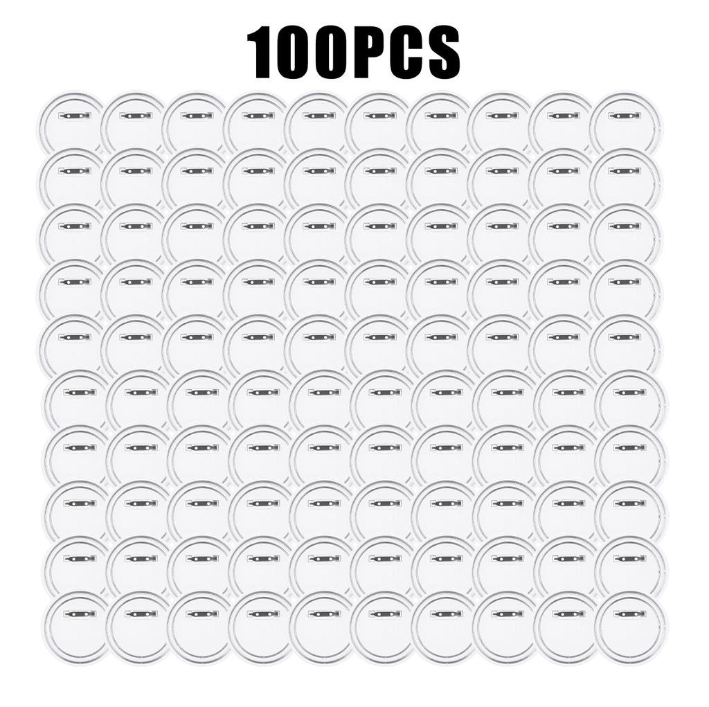 Acrylic Circle Badge Making Kit Pin Button Backs Craft Supplies Round Name Tag Blanks DIY Crafting Materials
