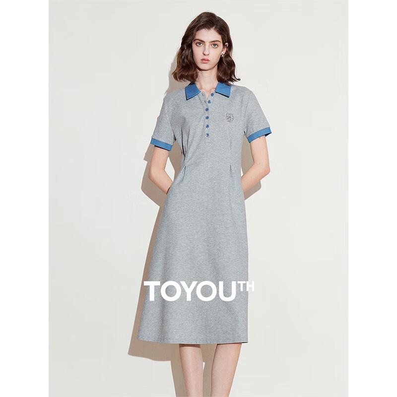 

Женское летнее платье-поло А-силуэта с цветными блоками пике 2025 XL