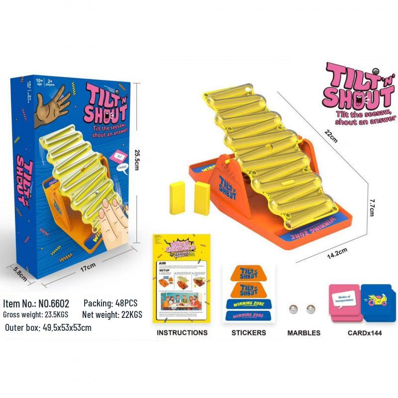 Tilt 'n' Shout Potato Shake Seesaw: Multiplayer Battle Toy & Q&A Game