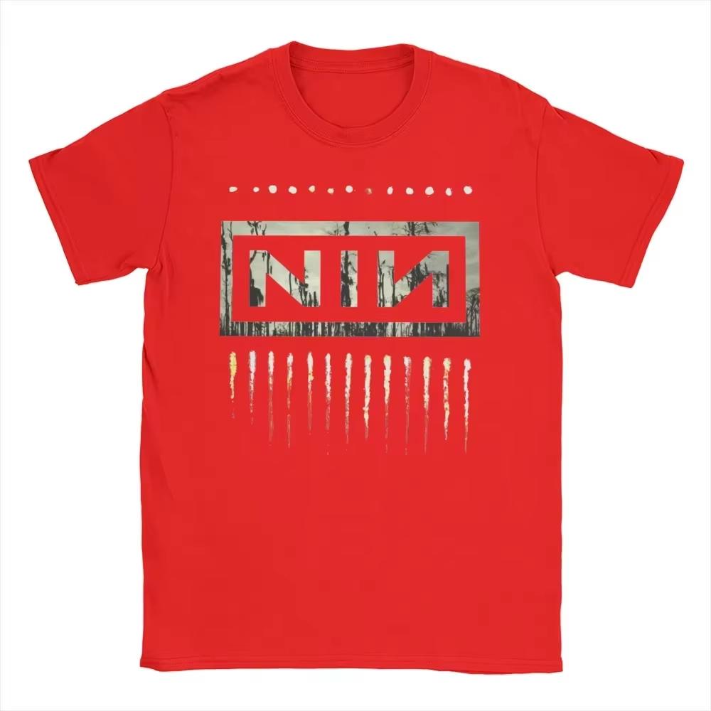 Negen inch nagels (NIN) Rock Band Kleding, Unisex Katoenen Bedruikt Los T-shirt, Neutraal Zomer Outfit T-shirt