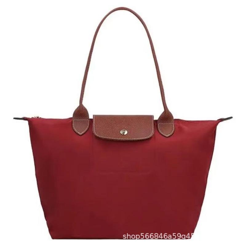 Borsa a sacchetto Leggera borsa tote pieghevole Borsa a tracolla per pendolari in nylon impermeabile di grande capacità borsa a mano