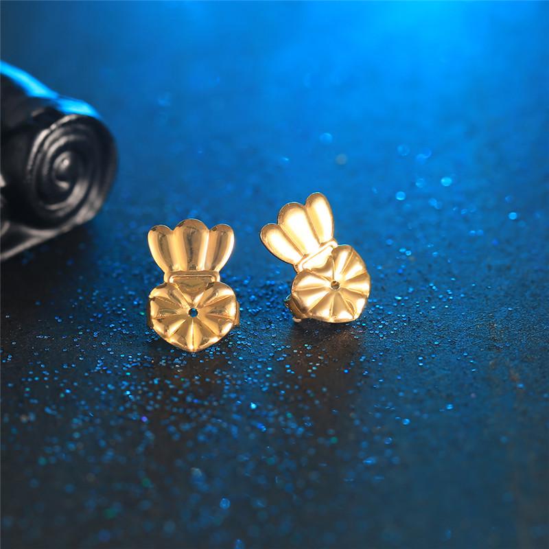 2 Pairs Heart Shaped Earring Back Stoppers Earnuts Findings Earring Accessories