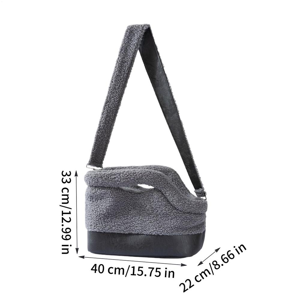 Small Pet Carrier Waterproof Pet Shoulder Bag With Safety Harness Buckle Dog Carrying Bag For Small Medium Breed Winter Travel