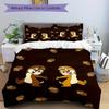 3pcs Chip 'n' Dale Printed Bedding Set, Breathable And Soft, Machine Washable, Christmas Gift, Suitable for Bedroom Decoration, 117
