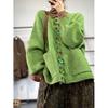 Dimanaf Winter Plus Size Autumn Women Solid Buttons Sweaters Jacket Knitting Fashion Oversize Casual Style Loose Cardigan Sweater