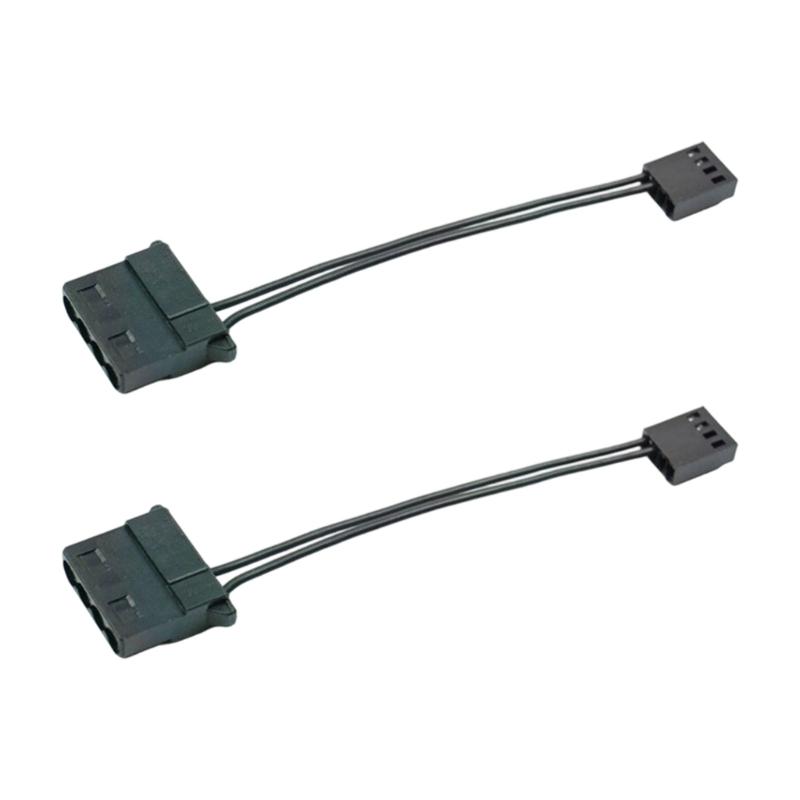 2/5PCS 4pin Fan Power Converter Cables 10cm Flexible Computer Cooling System Accessories