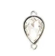 10pcs Crystal Glass Water Drop Charms Connectors for Jewelry Earrings Bracelet Necklace Pendants Making Findings DIY Accessories