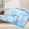 1pc Boys Baptism Gift, Christian Blanket Religious Bible Teach Son Catholic Gift, Soft and Comfortable Flannel Blanket