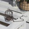 Vintage Mini Iron Birdcage Ornament, Retro Metal Hanging Garden Decoration for Balcony, Rustic Plant Accessory