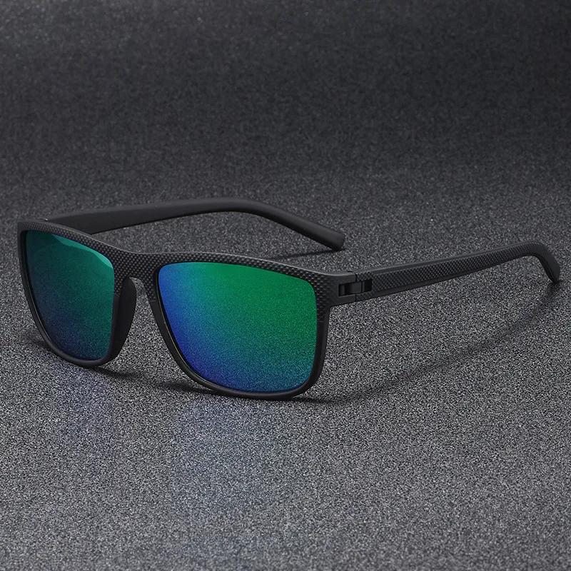 Herrfyrkantiga Solglasögon Färgglada Utomhussporter Körning Nattseende Glasögon UV-skydd Solglasögon för Män