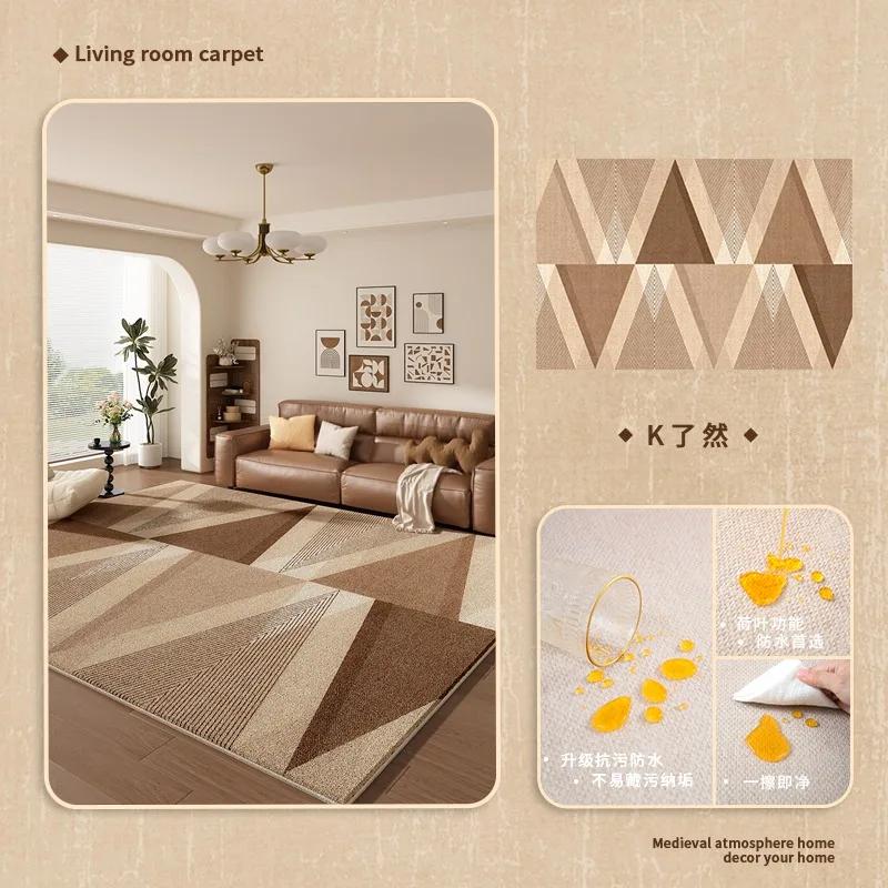 Cream Color Living Room Carpet Light Luxury Home Decoration Bedroom Rug Large Size Plush Sofa Coffee Table Floor Mat Tapis