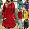 Autumn Popular Casual Solid Color Hooded Women's Sweater Plus Size