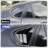 Pairs Rear Window Louvers Car Vent Side Window Louvers Vent for BMW X6 X6M E71 E72 2008-2014 Glossy Black/Carbon Fiber Black