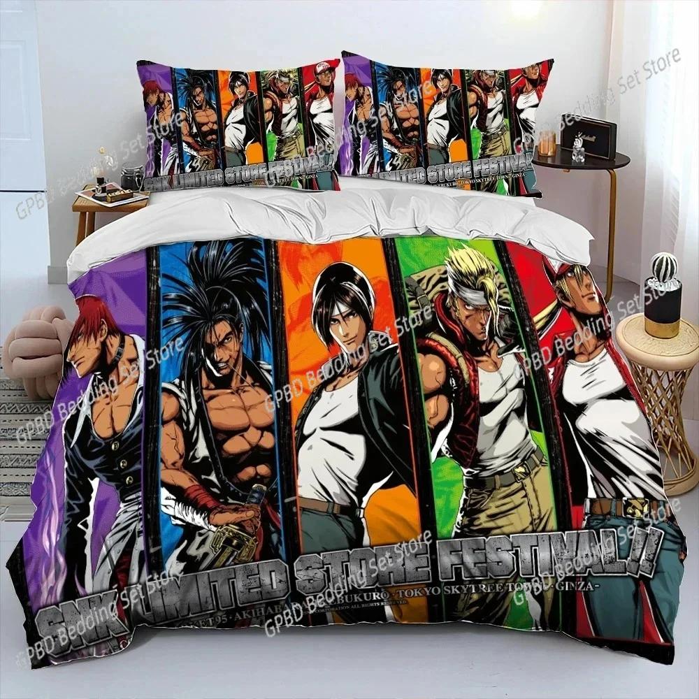 King of Fighters Retro Game 3D NEW Duvet Cover Pillowcase Bedding Set Adult Girl Bedroom Decoration Children Single Double Large