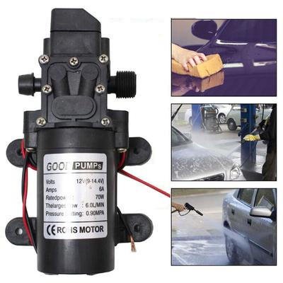 70W Dc 12V Micro Electric Diaphragm Reflux Water Pumps Automatic Switch 6L/Min High Pressy Car Washing Spray Self Priming Pump