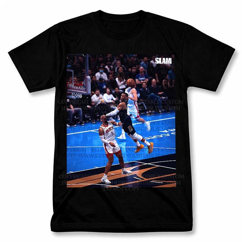 Russell Westbrook Dunk Grafické tričko Vintage styl Basketbalový fanoušek Tričko
