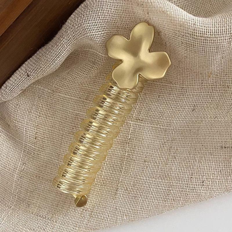 Elegant Coiled Elastic Hair Scrunchies for Girls and Ladies Gift Coiled Hair Ties Telephone Cord Metal Heart