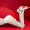 Sexy Women Backless Open Crotch Bodysuit Oil Shiny Glossy Sexy Jumpsuits Satin Smooth Shapping Tights Sheer See Through Leotard