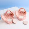 Trending 5g Heart Cushion Foundation Container, Mini ABS Empty Pot with Love Powder Puff, Aesthetic Travel Essential