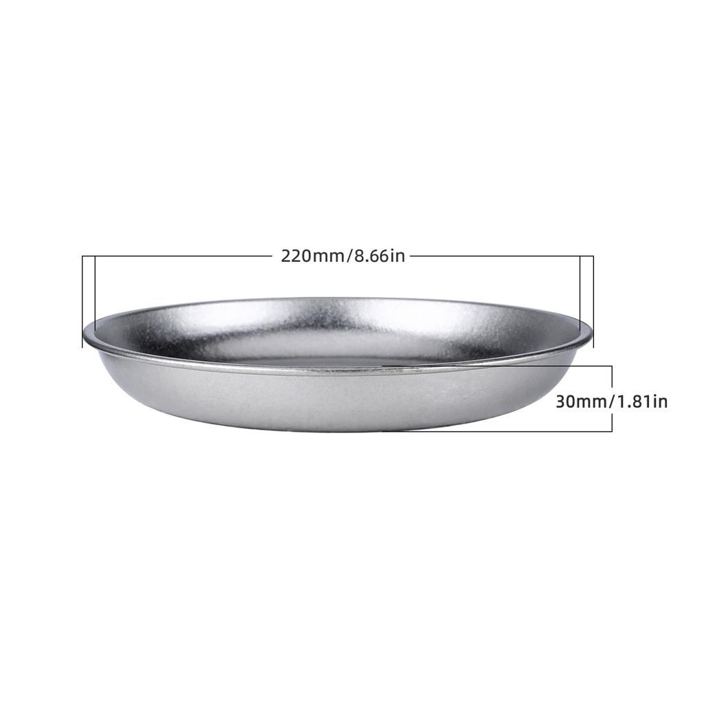 Portable Titanium Camping Plate Pure Ti Salad Plate Durable Lightweight 800ml Capacity Outdoor BBQ Plate Picnics Plate