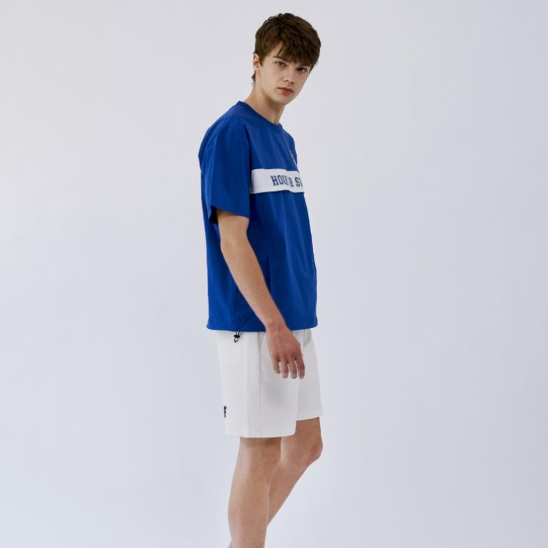 Goxo Woven PockeT T shirT Hook Slice Blue