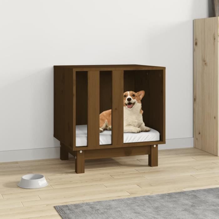 VidaXL Dog Niche Honey Brown 50x40x52 Cm Solid Pine Wood 822474