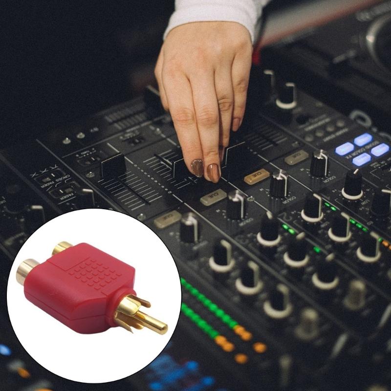 Mono Y Adapter Splitter Cable Adapter1 Male to 2 Female for Extending Auditory Video Cables Connectors 1PC