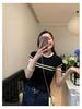 Chic Striped Knit Sweater - Women's Summer Slim Fit, Round Neck Top