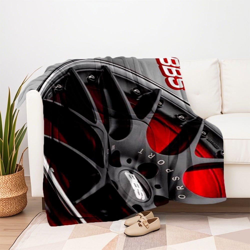 BBS Motorsport Wheel Rim Red Black Finish - High Quality Car Accessories & PartsBlanket Flannel Throw Blanket for Sofa, Bed, Travel, Camping