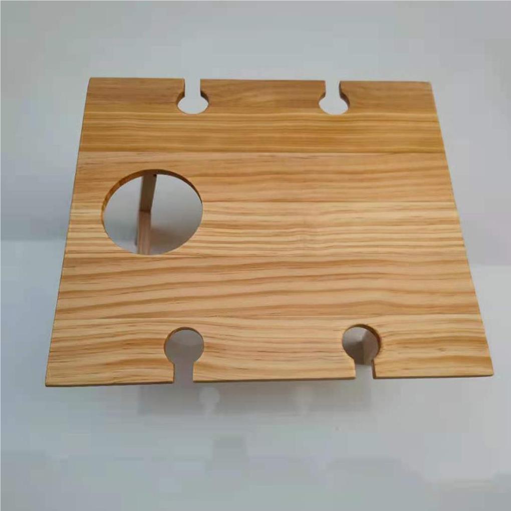 Picnic Wine Foldable Table Portable Solid Color 5 Slot Outside Camping Hiking Barbecue Desk Furniture Accessories