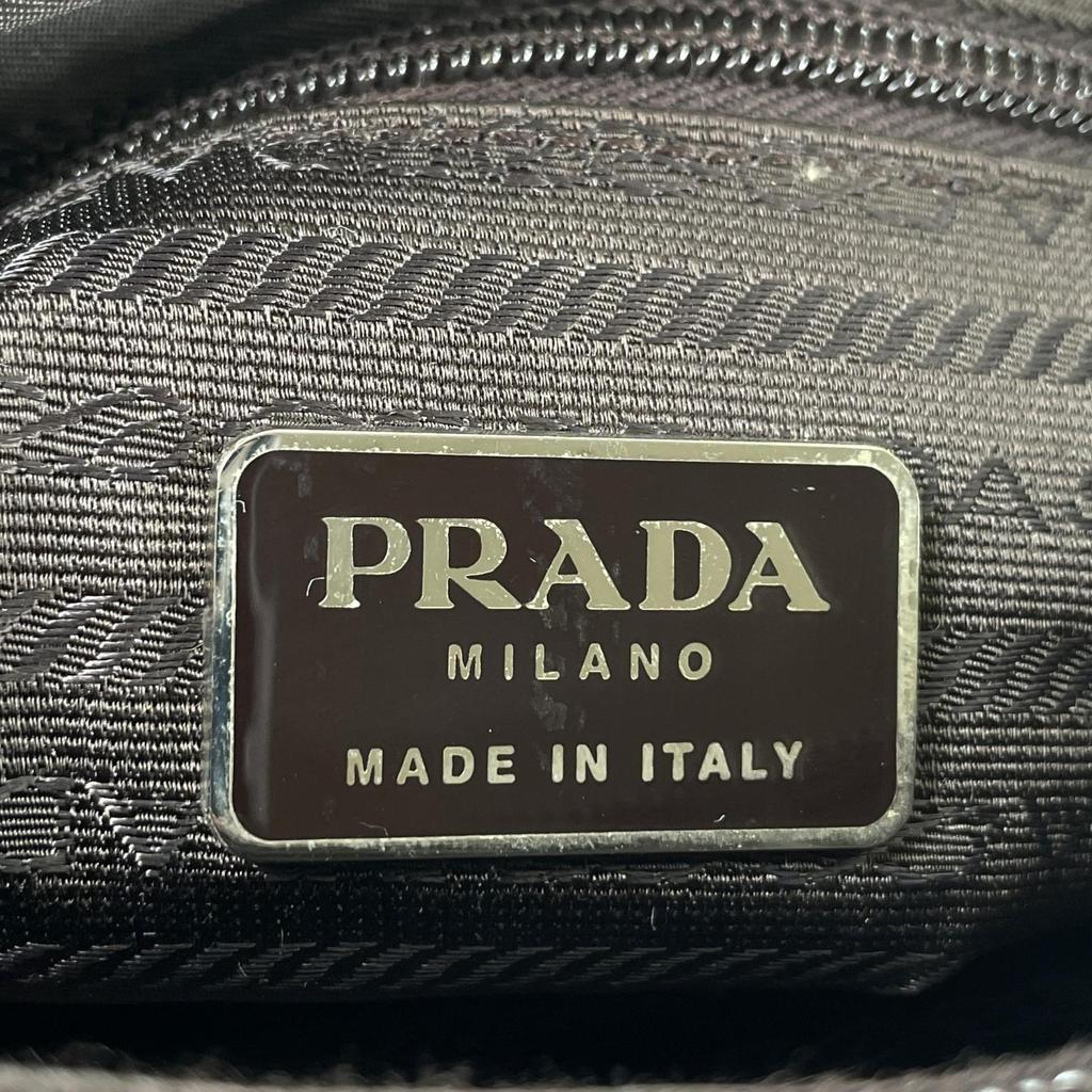 PRADA Triangular logo B6243 Handbag gray Women used
