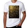 Mörk guld konstgjorda glittergnistor (Foto av Glitter Inte Reflekterande) T-shirt Vardaglig Grafisk T-shirt