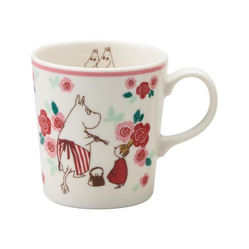 MOOMIN Mug, Approx. 300ml, Moominmama, Floral Print, Pink, Mother s Day Gift, Made in Japan, MM7801-11