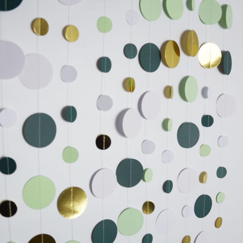 New Paper Circle Garland Banner Round Dots Colorful Colorful Dot Garland Hanging Party Garland Wedding Decorations