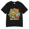 Italian Brainrot Funny Cartoon Meme Graphic T Shirts Unisex Women Clothing Fashion Summer 100% Cotton Casual Short Sleeve T-shirts
