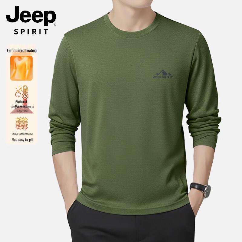

JEEP SPIRIT Men s Fleece-Lined Long Sleeve T-Shirt 2XL