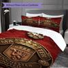 Manchester Emblem Display Bedding (1 * duvet cover + 2 * pillowcase, without core) 2D Flat Bedding set Christmas birthday gift