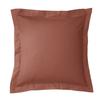 Combed Cotton Percale Pillowcase "Julian" All Sizes Pure Cotton - Julian Terracotta - Pillowcase 65 X 65 Cm Finish