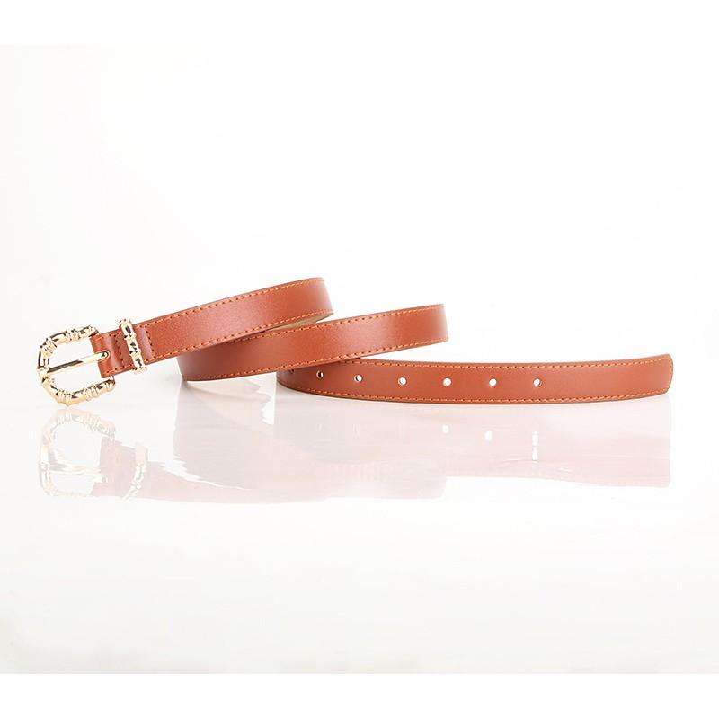 Womens Slim Alloy Pin Buckle Belt Jeans Trousers Casual Office Wear Adjustable Faux Leather Waistband