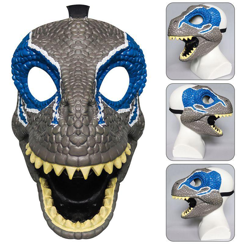 Halloween Christmas Dinosaur Mask Realistic Skin Texture Moving Mouth